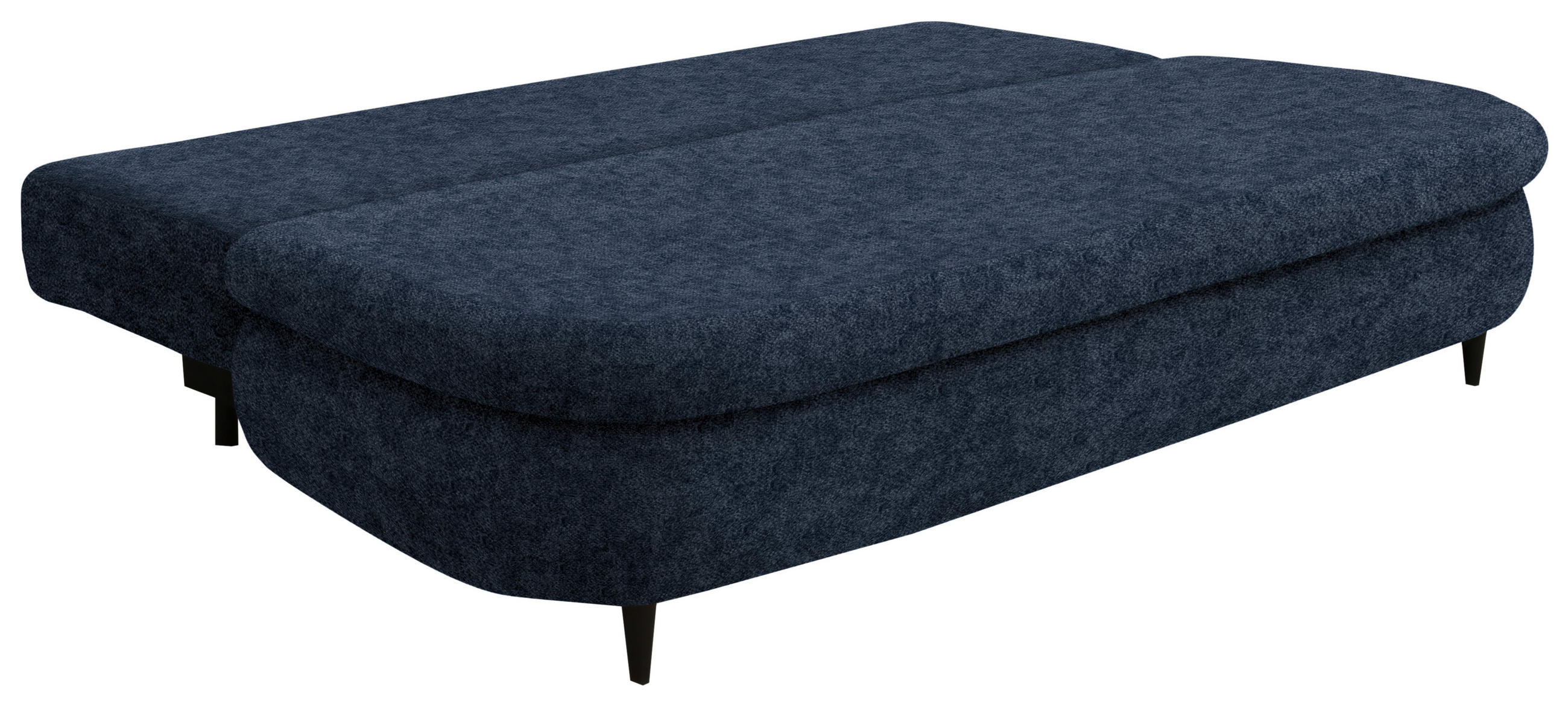 SCHLAFSOFA in Velours Dunkelblau  - Schwarz/Dunkelblau, Design, Holz/Textil (213/89/105cm) - Novel