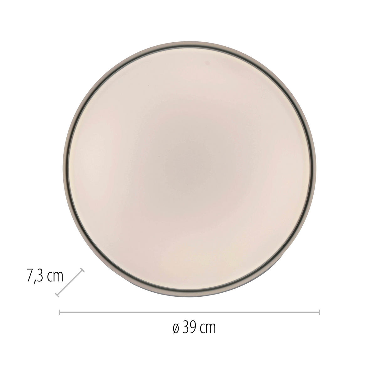 LED-DECKENLEUCHTE Tavoli 39/39/7.3 cm   - Weiß, KONVENTIONELL, Kunststoff/Metall (39/39/7.3cm) - Schöner Wohnen