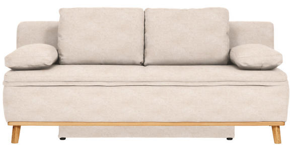 SCHLAFSOFA  in Flachgewebe Sandfarben  - Sandfarben/Naturfarben, KONVENTIONELL, Holz/Textil (203/95/96cm) - Venda