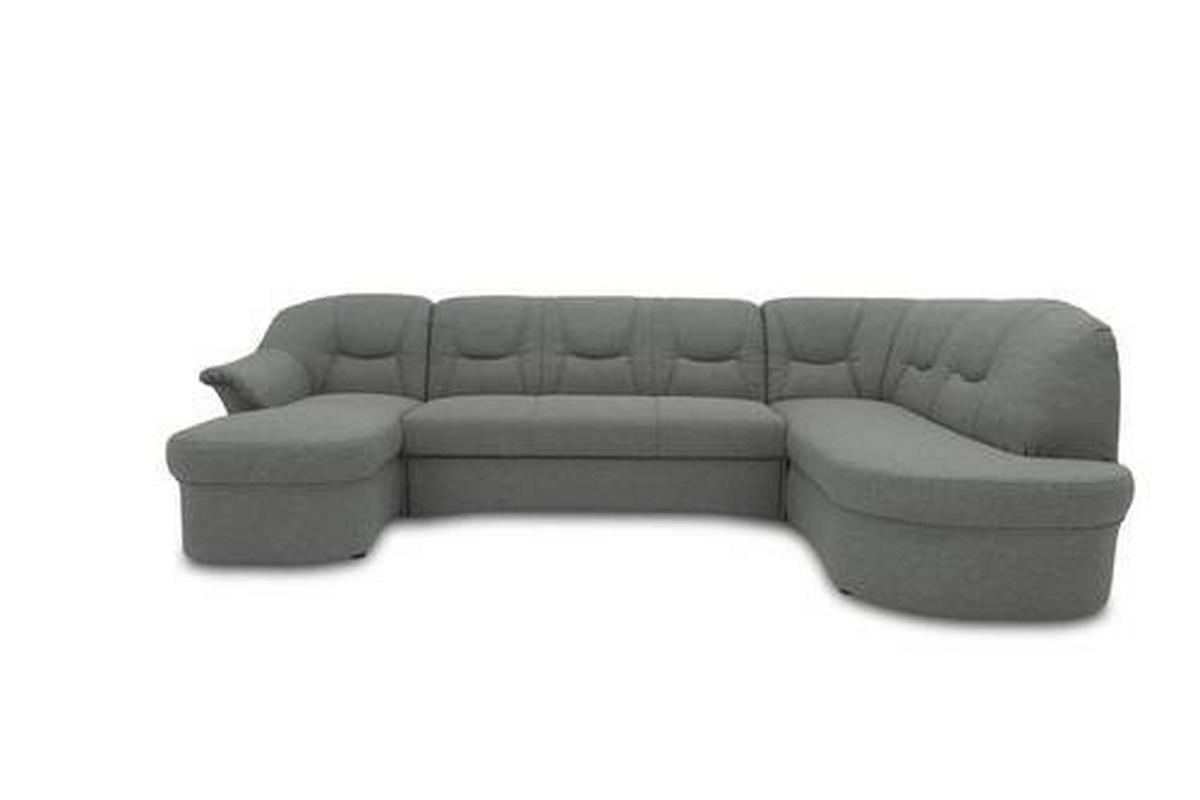 WOHNLANDSCHAFT Dunkelgrau Mikrofaser  - Dunkelgrau/Schwarz, KONVENTIONELL, Kunststoff/Textil (146/295/180cm) - MID.YOU
