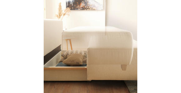 BOXSPRINGSOFA in Webstoff Dunkelblau  - Naturfarben/Dunkelblau, Design, Holz/Textil (205/93/108cm) - Venda