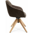 ARMLEHNSTUHL  in Velours  - Eichefarben/Braun, Design, Holz/Textil (58/82,5-85,2/60cm) - Johann Jakob