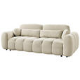 SCHLAFSOFA Webstoff Greige  - Greige/Schwarz, KONVENTIONELL, Kunststoff/Textil (262/93/117cm) - Carryhome