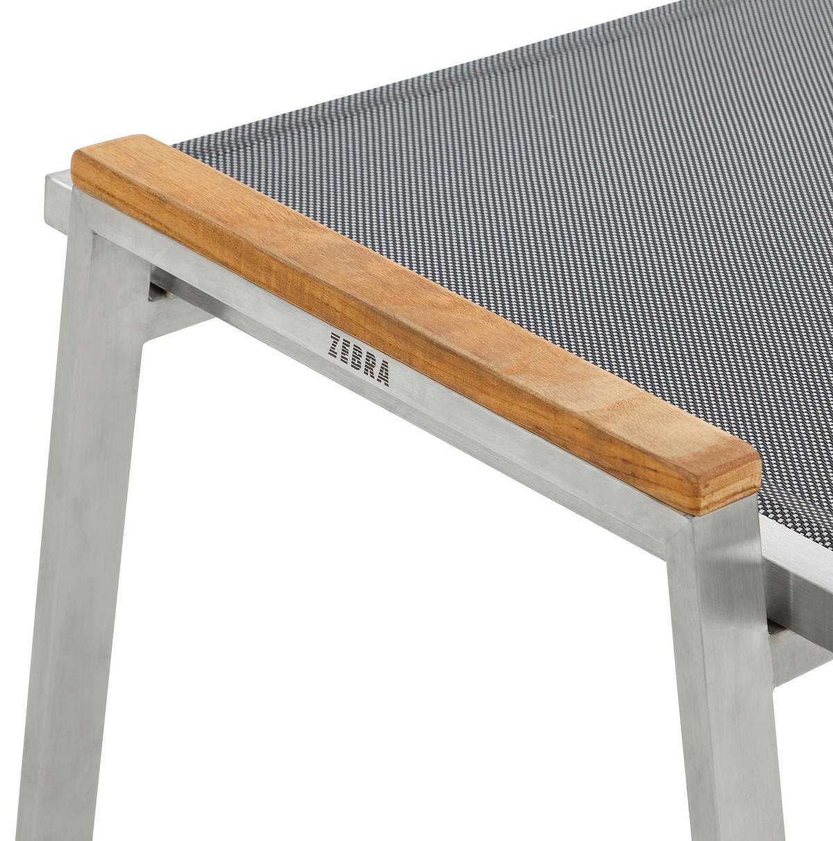 GARTENHOCKER  - Dunkelgrau/Teakfarben, Design, Holz/Textil (49/47/54cm) - Zebra 