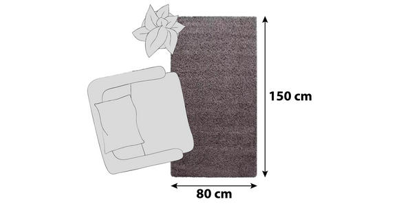 HOCHFLORTEPPICH 80/150 cm Dream 4000 Taupe - Taupe, KONVENTIONELL, Textil (80/150cm) - Novel