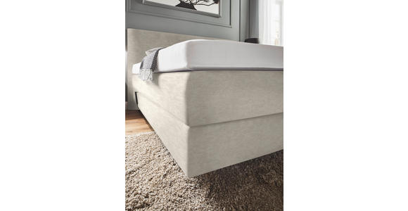 BOXSPRINGBETT 180/200 cm  in Creme  - Creme, KONVENTIONELL, Holz/Textil (180/200cm) - Dieter Knoll