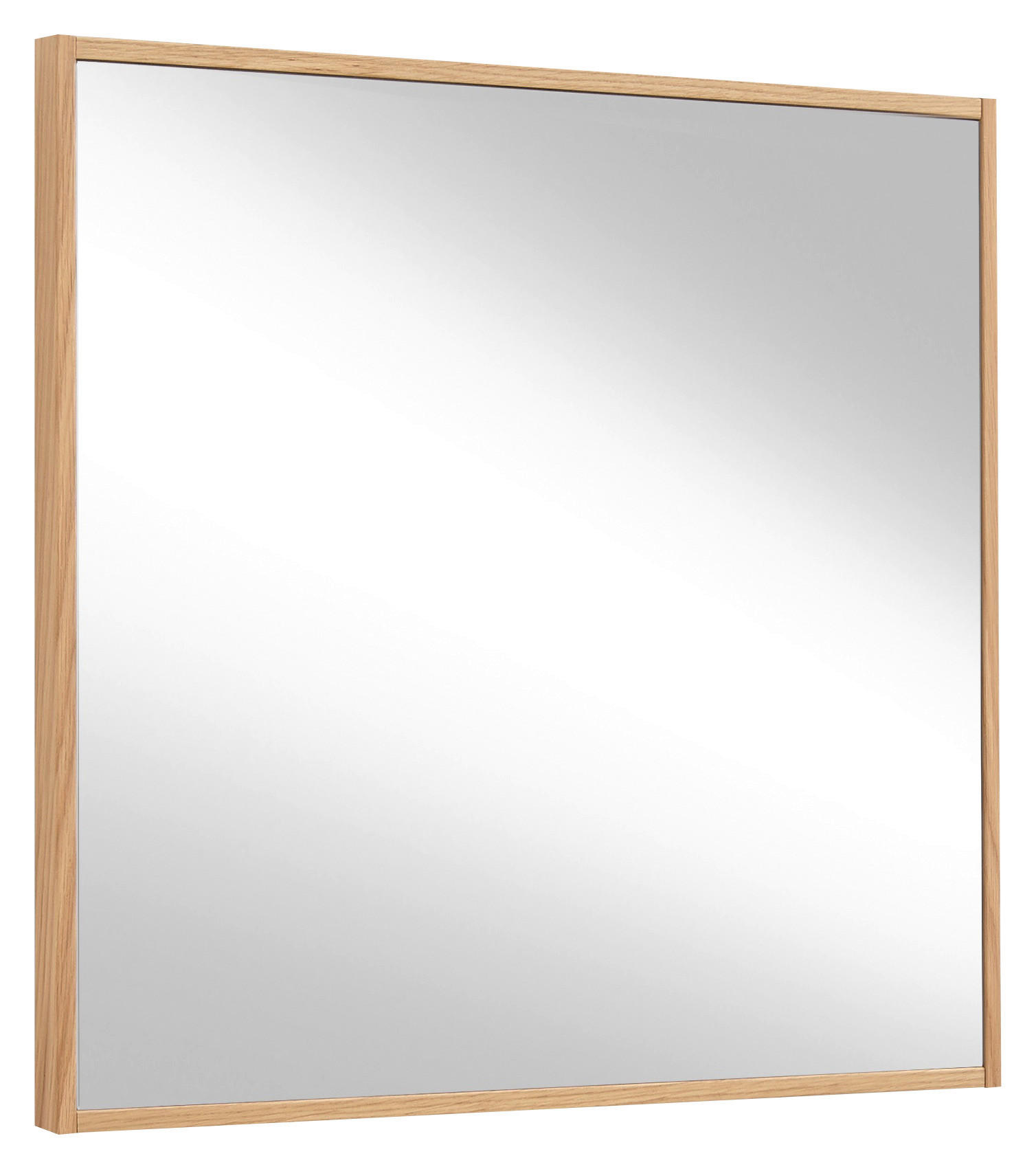 WANDSPIEGEL 60/62/1,5 cm - Eichefarben, Design, Glas/Holz (60/62/1,5cm)