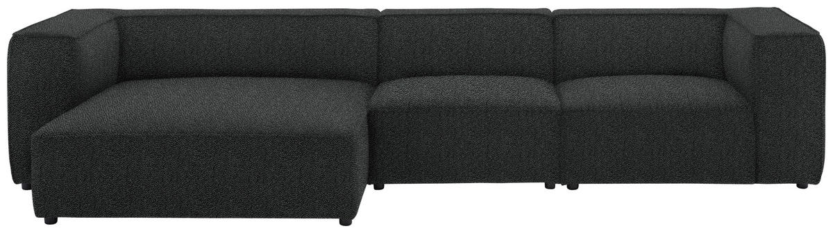 ECKSOFA in Flachgewebe Anthrazit  - Anthrazit/Schwarz, Design, Kunststoff/Textil (164/341cm) - W.Schillig