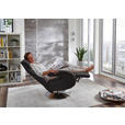 RELAXSESSEL Echtleder    - Anthrazit, KONVENTIONELL, Leder/Metall (70/114/80cm) - Cantus