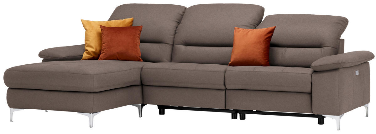 ECKSOFA in Mikrofaser Olivgrün  - Olivgrün, Design, Textil (184/280cm) - Pure Home Comfort