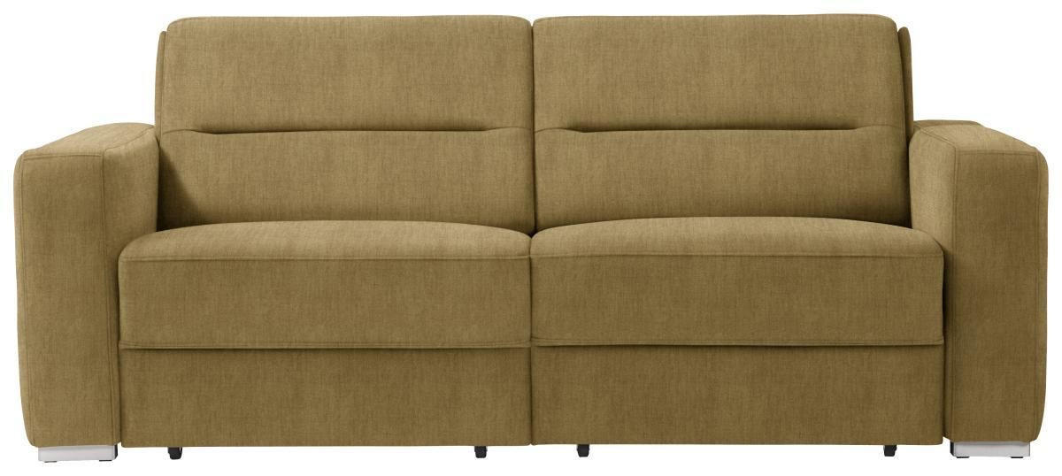 SCHLAFSOFA in Hellbraun  - Hellbraun, KONVENTIONELL, Textil/Metall (202/86/92cm) - Sedda