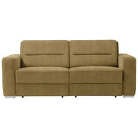 SCHLAFSOFA in Hellbraun  - Hellbraun, KONVENTIONELL, Textil/Metall (202/86/92cm) - Sedda
