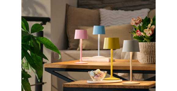 AKKU-TISCHLEUCHTE 9/22 cm  - Beige, Basics, Metall (9/22cm) - Novel