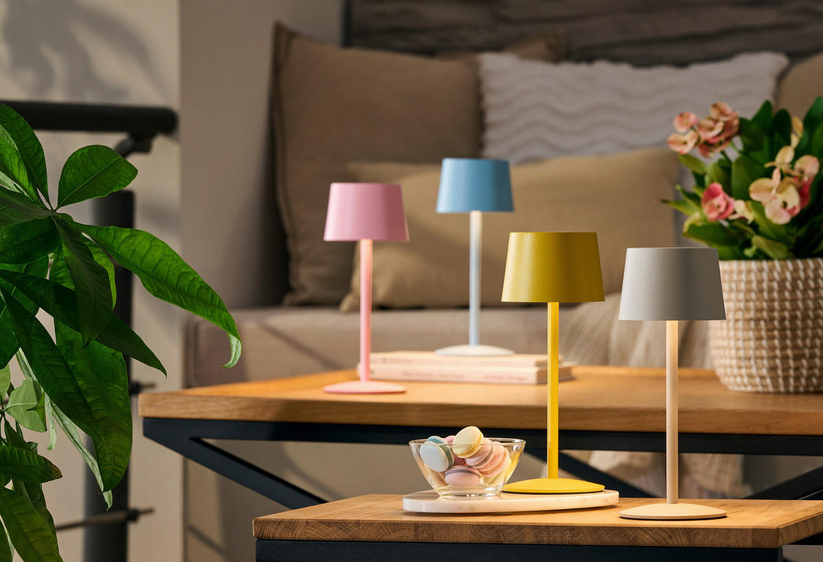 AKKU-TISCHLEUCHTE 9/22 cm  - Beige, Basics, Metall (9/22cm) - Novel