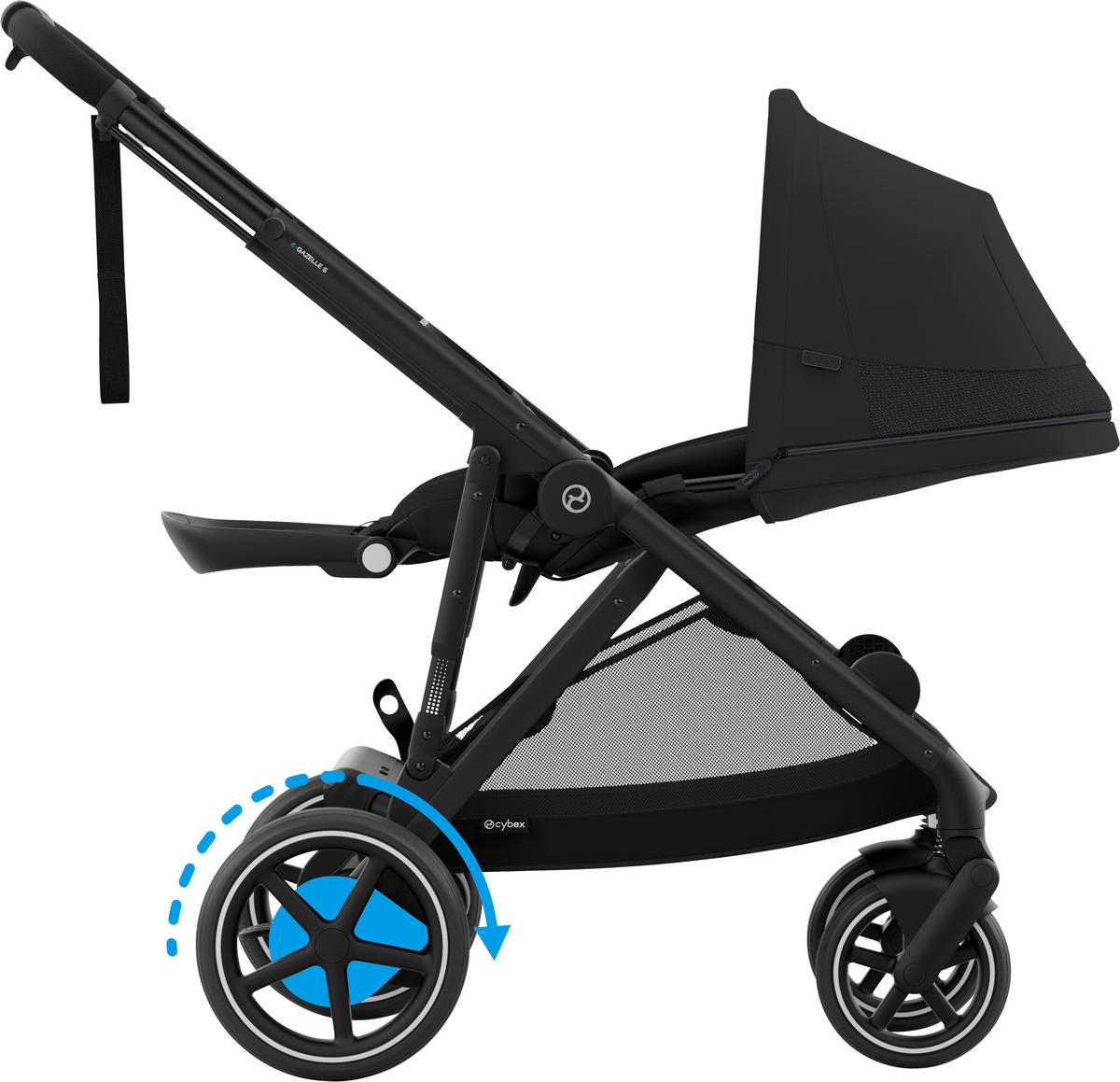 KINDERWAGEN e-Gazelle S  - Schwarz, Design, Kunststoff/Textil (94.5/66/100cm) - Cybex