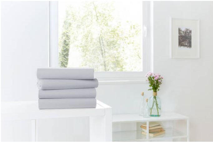 SPANNLEINTUCH 190/200 cm Jersey  - Hellgrau, Basics, Textil (190/200cm)