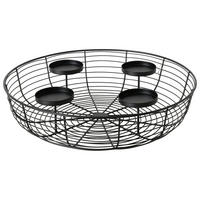 KERZENHALTER - Schwarz, LIFESTYLE, Metall (36/8cm)