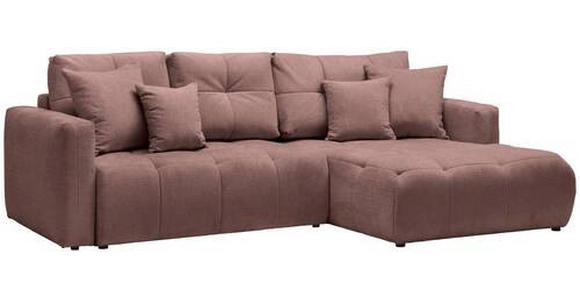 ECKSOFA in Chenille Braun  - Schwarz/Braun, MODERN, Kunststoff/Textil (276/172cm) - Hom`in