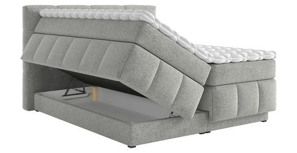 BOXSPRINGBETT 180/200 cm in Greige - Greige/Schwarz, KONVENTIONELL, Kunststoff/Textil (180/200cm) - Carryhome