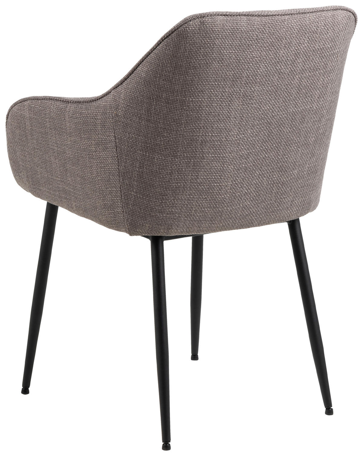 STOL MED ARMSTÖD struktur  - gråbrun/svart, Design, metall/textil (58/83/55cm) - MID.YOU