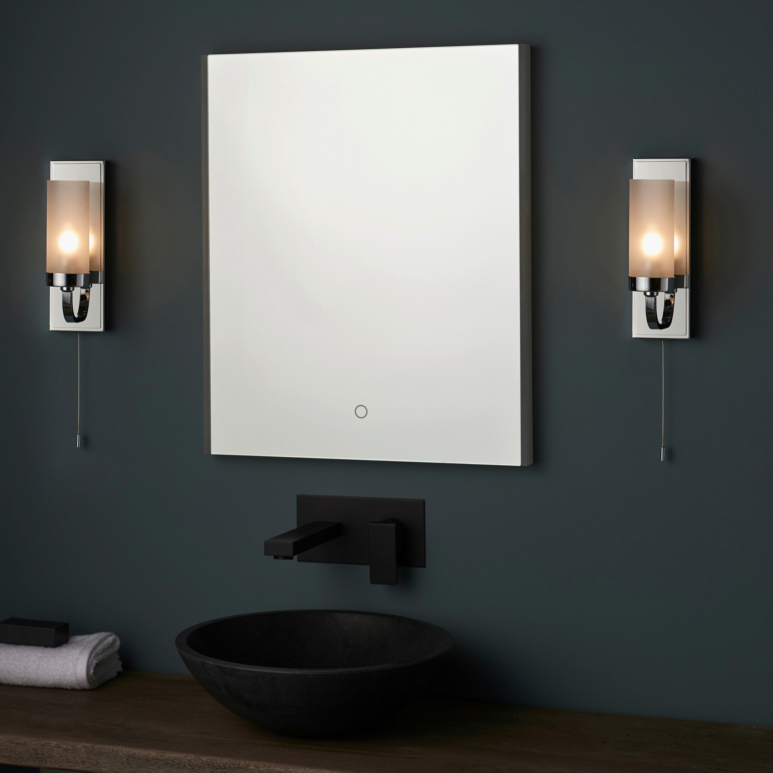 BADEZIMMER-WANDLEUCHTE Edrea 8/25 cm   - Chromfarben, Basics, Glas (8/25cm) - ENDON