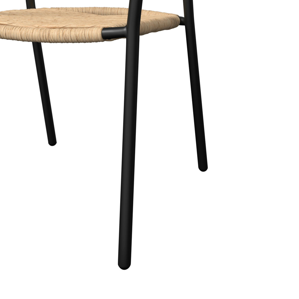 BALKONSET  - Schwarz/Naturfarben, Basics, Glas/Kunststoff (55/78/55cm) - Ambia Garden