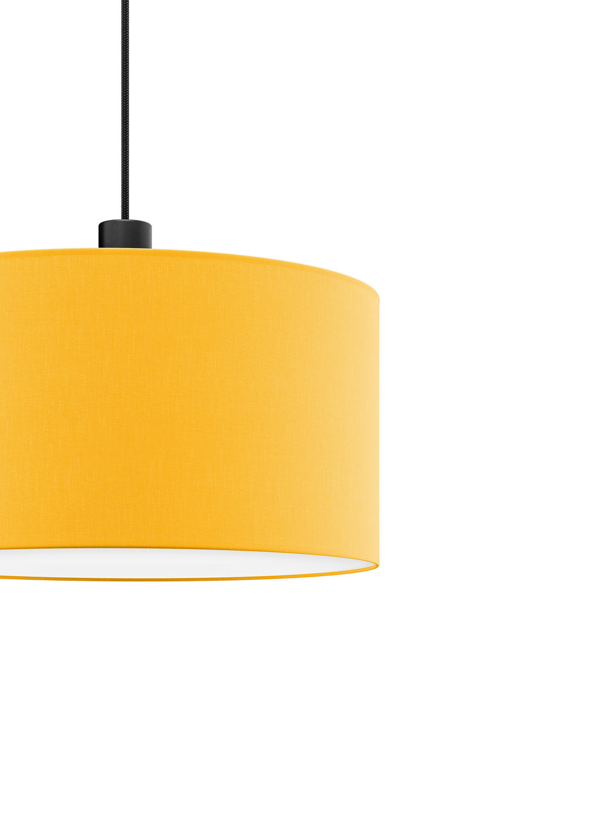 FÜGGŐLÁMPA 50/130 cm  - sárga, Basics, műanyag/textil (50/130cm)