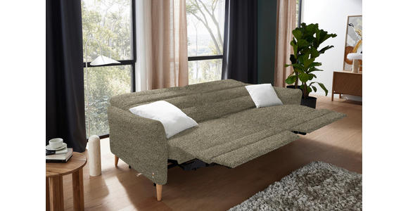 2-SITZER-SOFA in Webstoff Grün - Eiche Bianco/Grün, Design, Holz/Textil (234-262/85-106/98-112cm) - Dieter Knoll