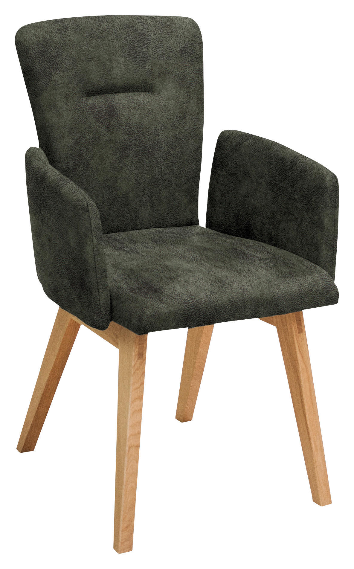 ARMLEHNSTUHL in Holz, Textil Dunkelgrün  - Dunkelgrün, KONVENTIONELL, Holz/Textil (57/91/66cm) - Dieter Knoll