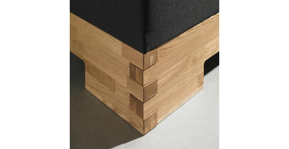 BOXSPRINGBETT 180/200 cm  in Braun, Eichefarben  - Eichefarben/Braun, Natur, Holz/Textil (180/200cm) - Linea Natura
