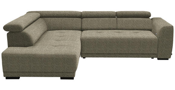 ECKSOFA in Struktur Hellbraun 205/284 cm - Hellbraun/Schwarz, Design, Kunststoff/Textil (205/284cm) - Xora