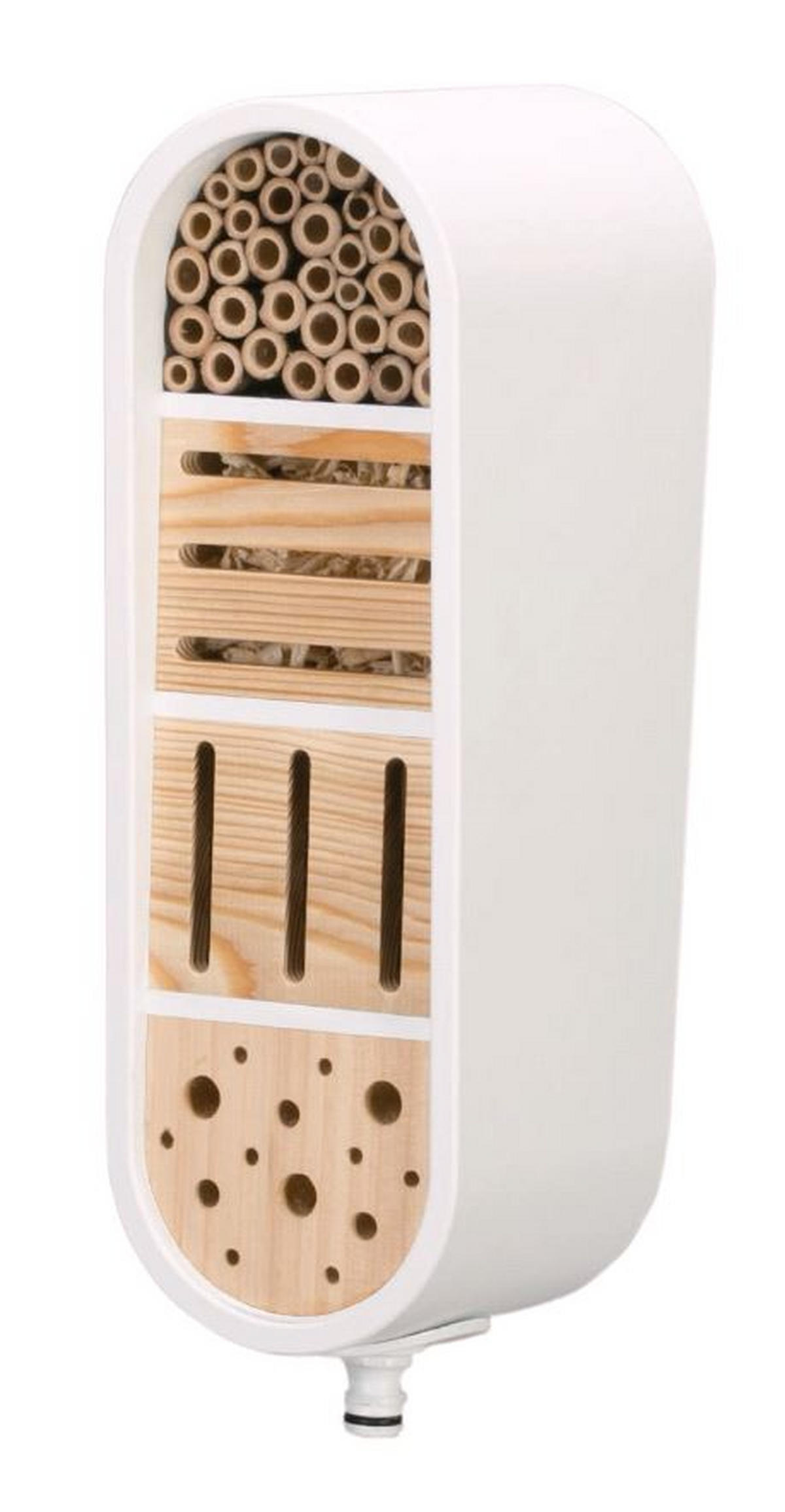 CLICK UP INSEKTENHOTEL - Weiß/Naturfarben, Basics, Holz/Kunststoff (12,7/16,2/37,8cm) - Gardena