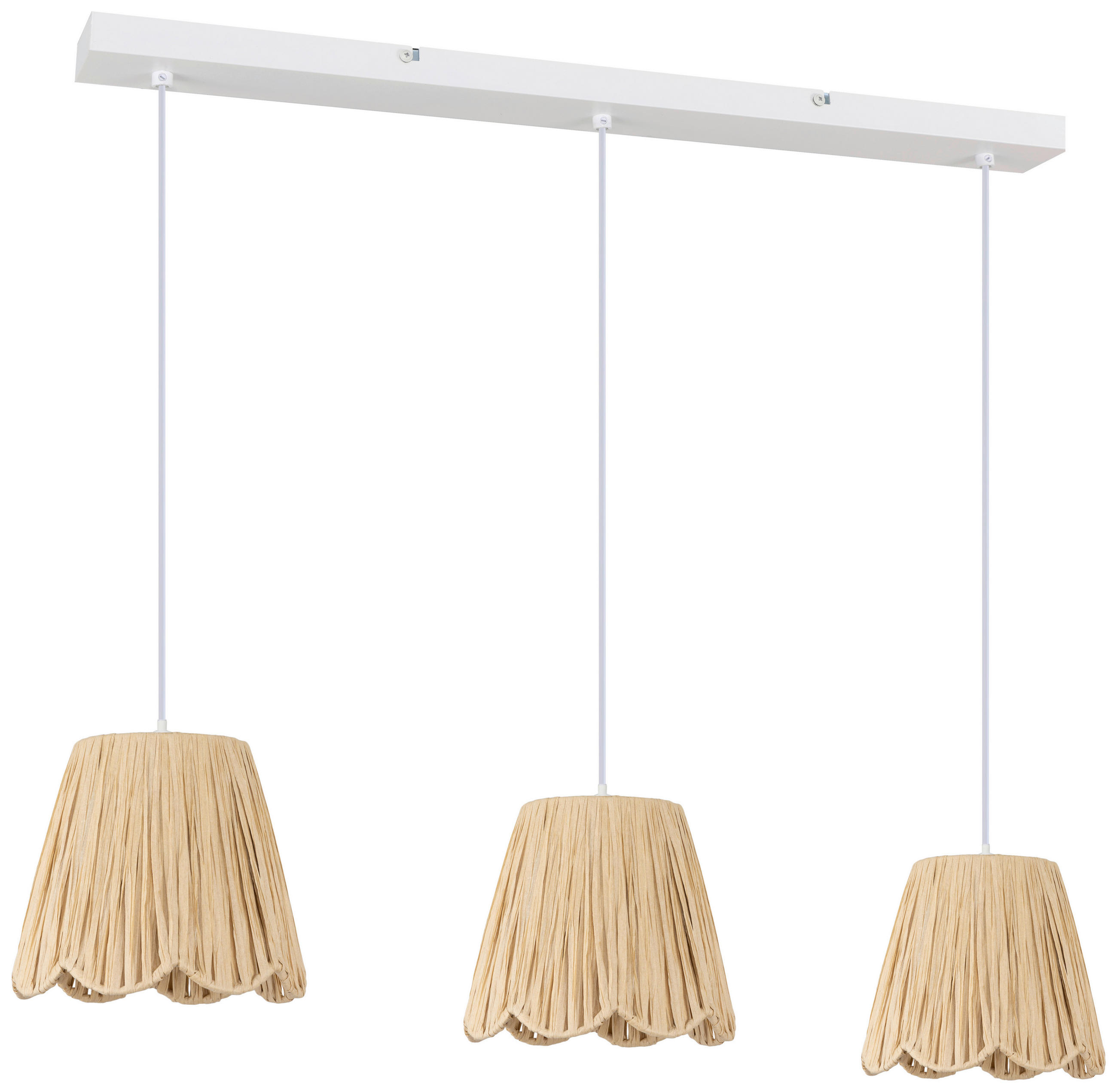 HÄNGELEUCHTE 80/20/120 cm  - Naturfarben/Weiß, KONVENTIONELL, Papier/Metall (80/20/120cm) - Collet's Monde