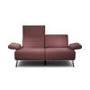 2-SITZER-SOFA Chenille Rot  - Rot/Schwarz, Design, Textil/Metall (164-194/85/86-94cm) - SENSOO