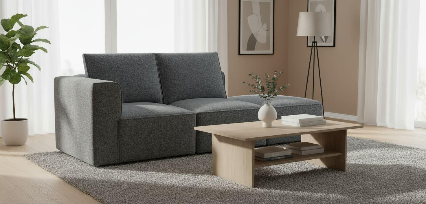 Thumbnail - Livetastic Sofaelement Tivio, Dunkelgrau, Textil, 1-Sitzer, Füllung: Schaumstoff, 90x65x90 cm, Bsci, Wohnzimmer, Sofas &...