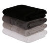 HANDTUCHSET Grau, Schwarz, Weiß, Dunkelgrau  - Dunkelgrau/Schwarz, Basics, Textil (50/90cm)
