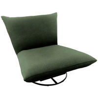 RELAXSESSEL in Textil Dunkelgrün  - Dunkelgrün/Schwarz, Design, Textil/Metall (100/78/96cm) - Livetastic