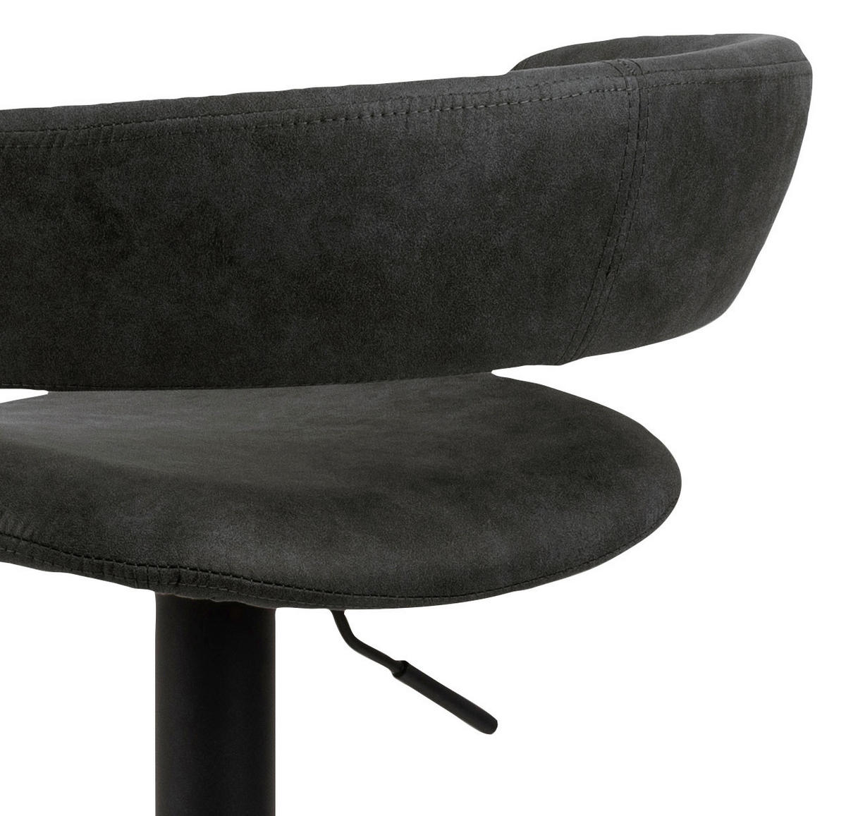 BARHOCKER in Textil Anthrazit  - Anthrazit/Schwarz, Design, Textil/Metall (54/83-104/49cm) - MID.YOU