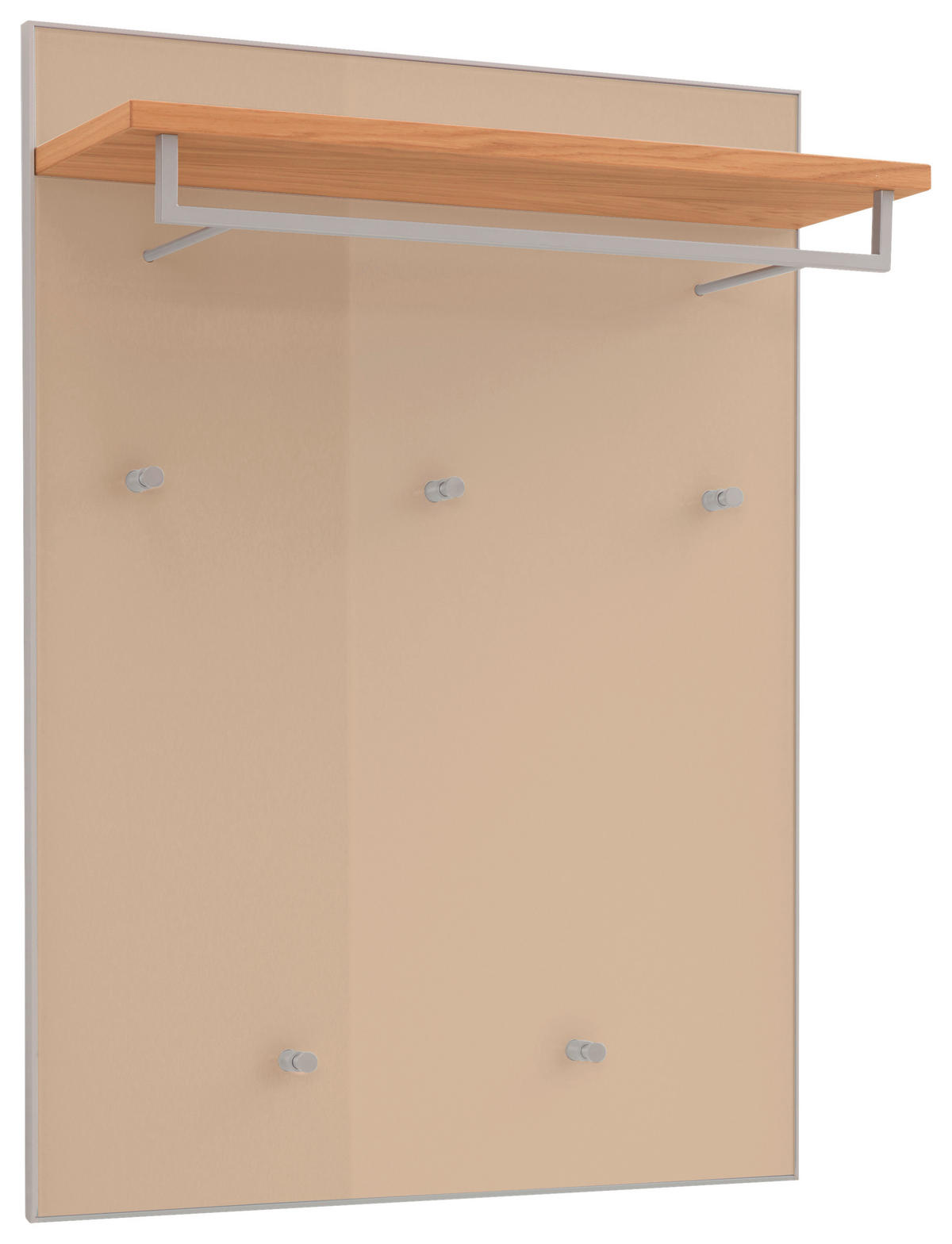 GARDEROBENPANEEL  in 80/109/27 cm  - Eichefarben/Sahara, Design, Glas/Holz (80/109/27cm)