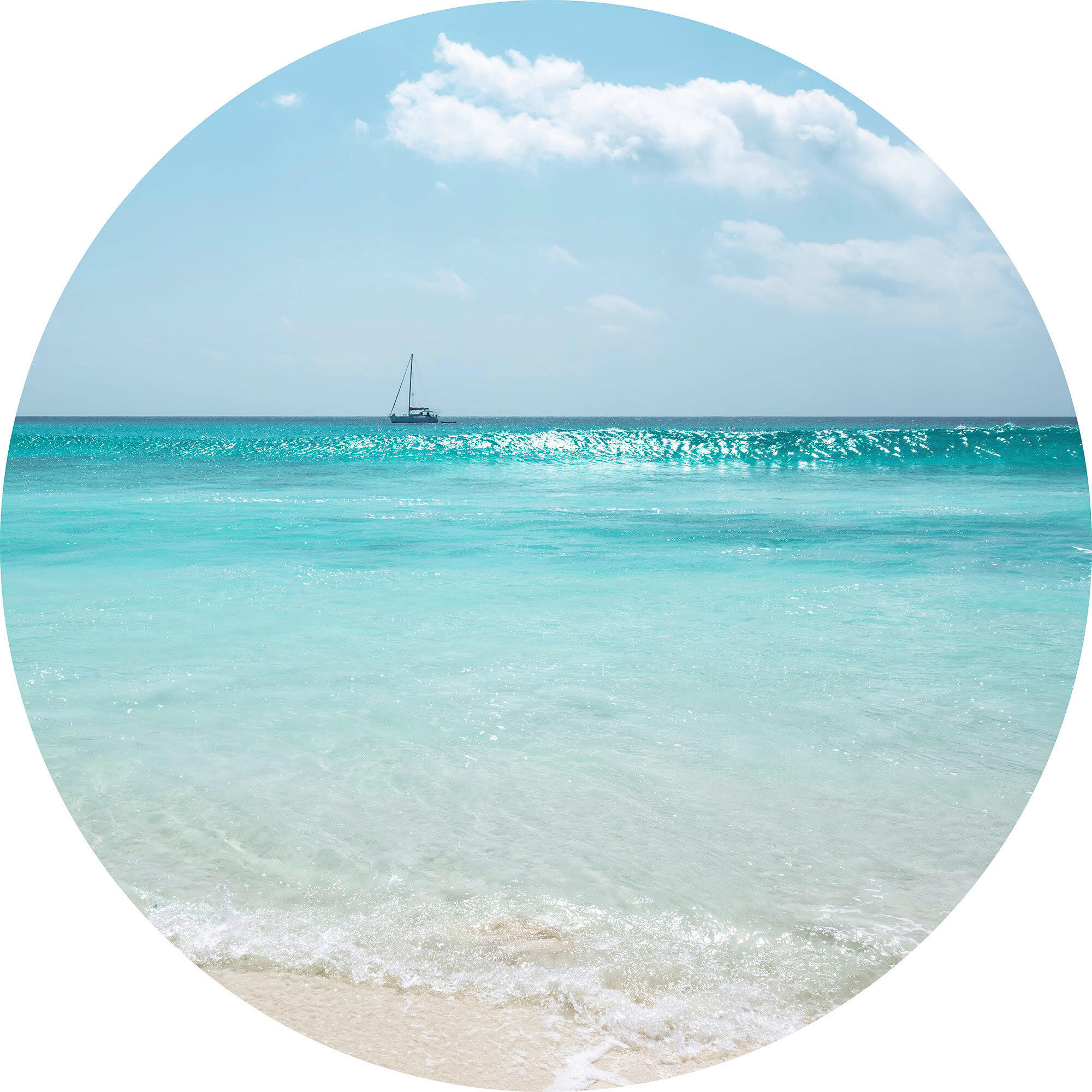 FOTOTAPETE - Blau/Weiß, Trend (125cm)