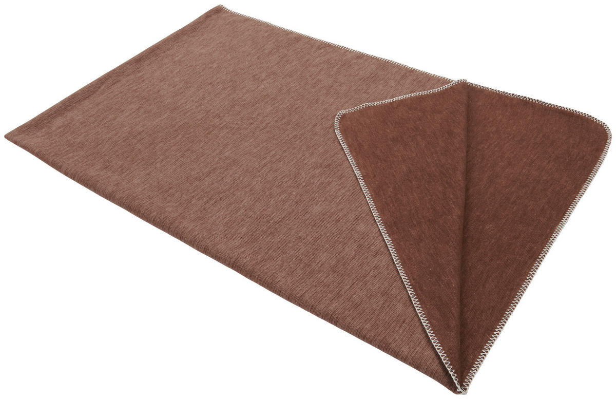 PLAID 140/200 cm  - Braun, Basics, Textil (140/200cm) - Bio:Vio