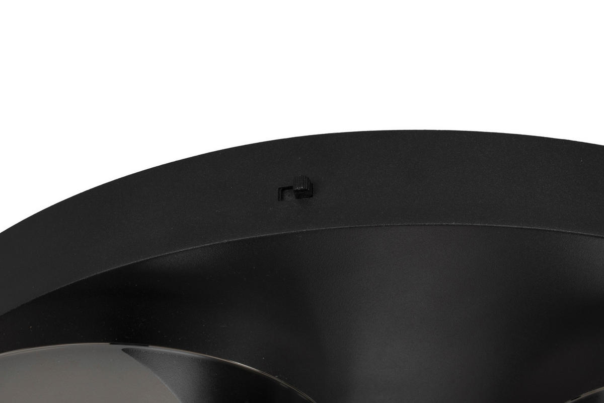 LED-DECKENLEUCHTE 41/12 cm   - Schwarz, Design, Glas/Kunststoff (41/12cm) - Novel