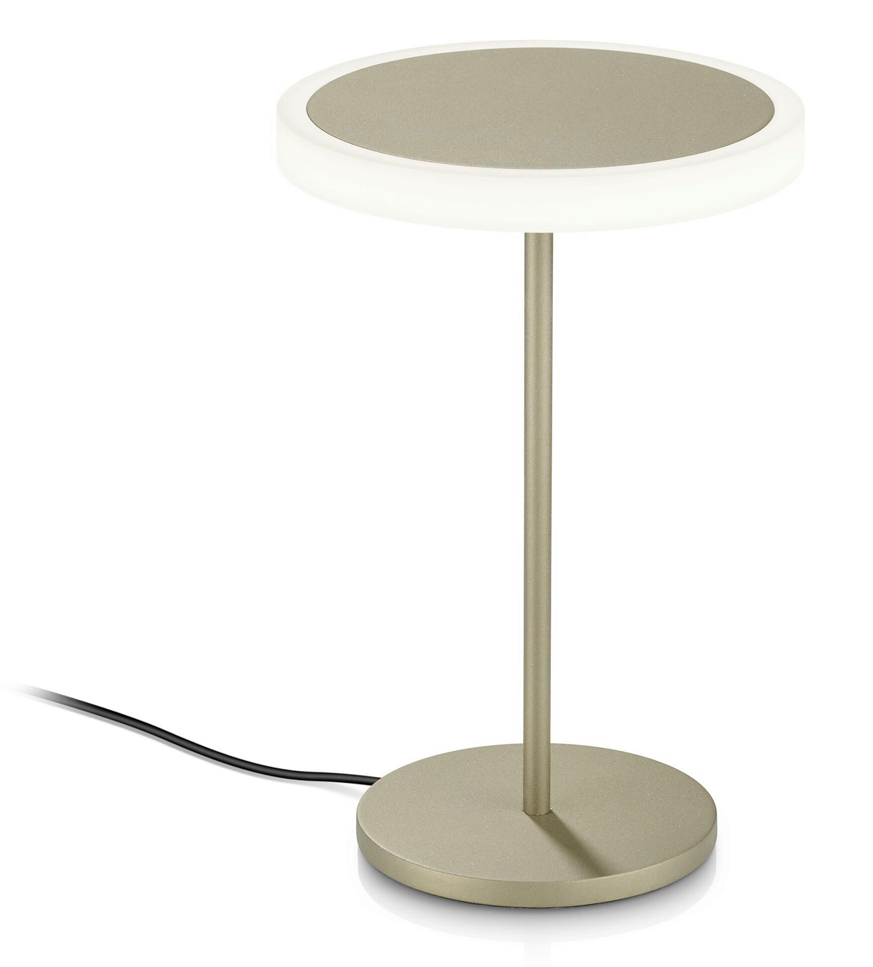 LED-TISCHLEUCHTE - Sandfarben/Schwarz, Design, Metall (18/27.5cm)