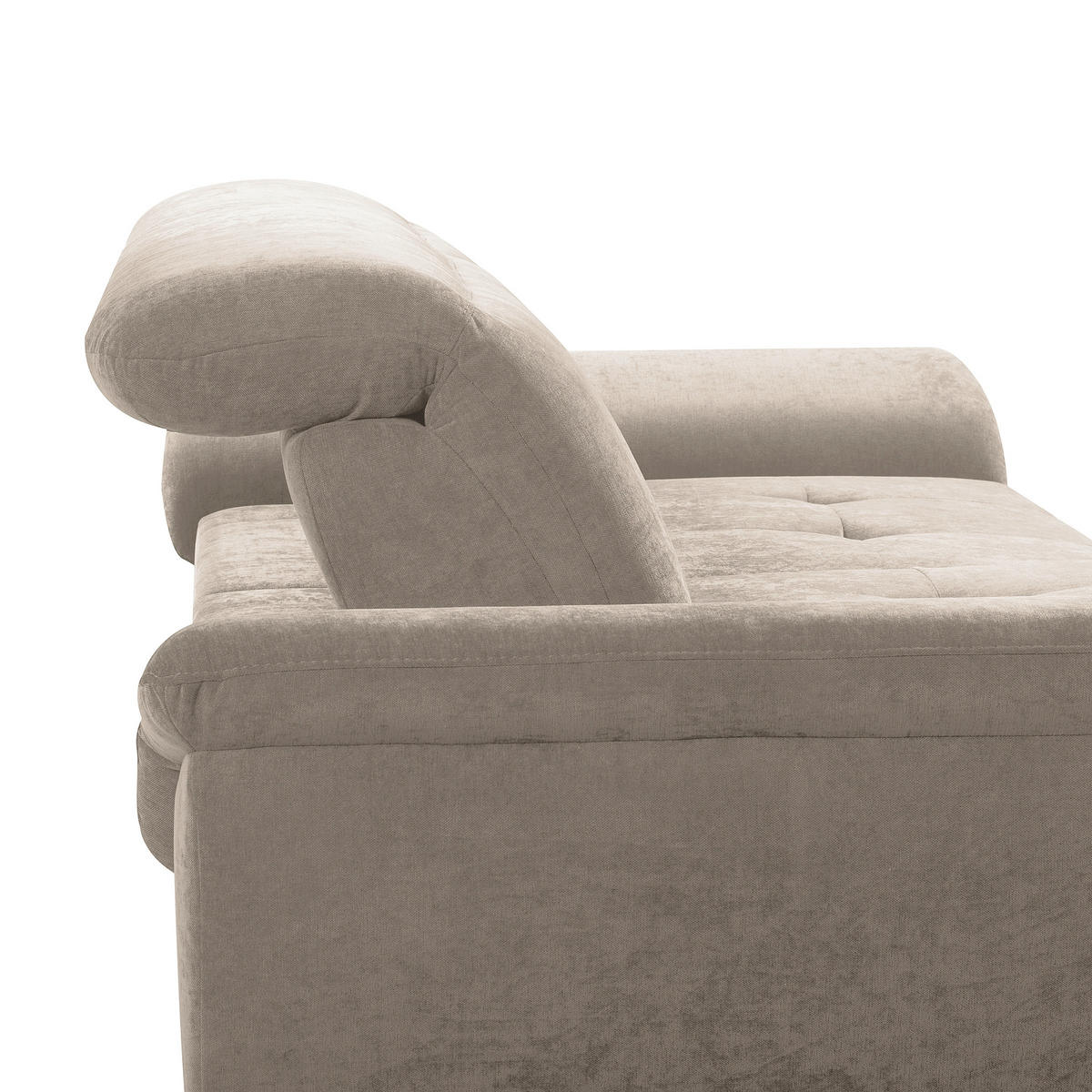ECKSOFA  Webstoff Taupe  - Taupe/Schwarz, Design, Textil/Metall (195/268cm) - Livetastic