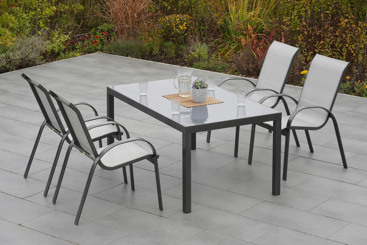 STAPELSESSEL Aluminium Braun  - Braun, MODERN, Kunststoff/Metall (56/97/76cm) - Gardenson