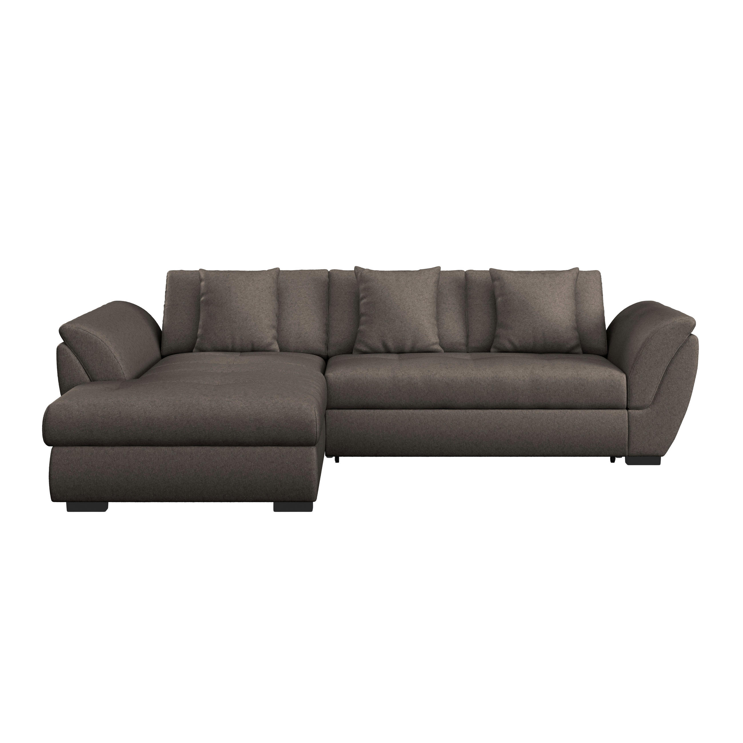 ECKSOFA Braun Webstoff  - Braun, Design (187/278cm) - Livetastic