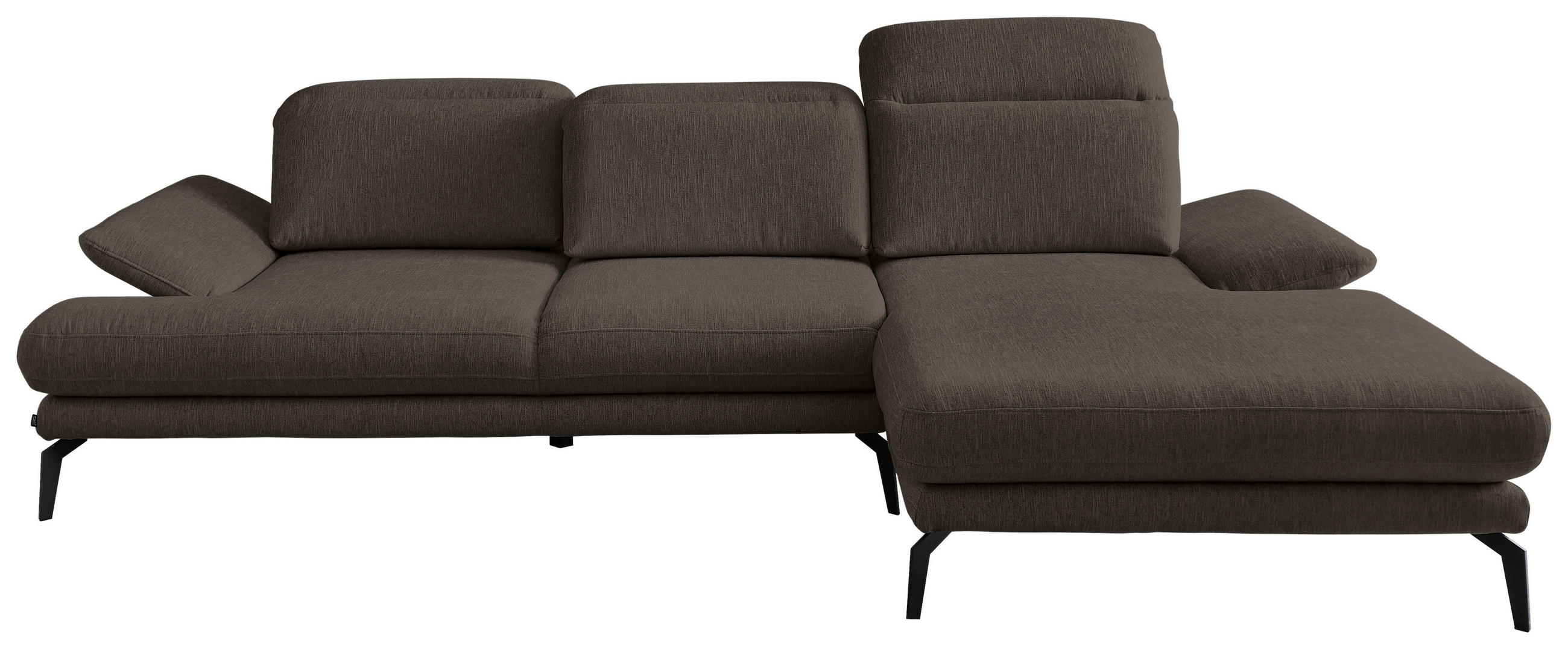 HÖRNSOFFA i vävt tyg brun  - brun/svart, Design, metall/textil (289/180cm) - MID.YOU