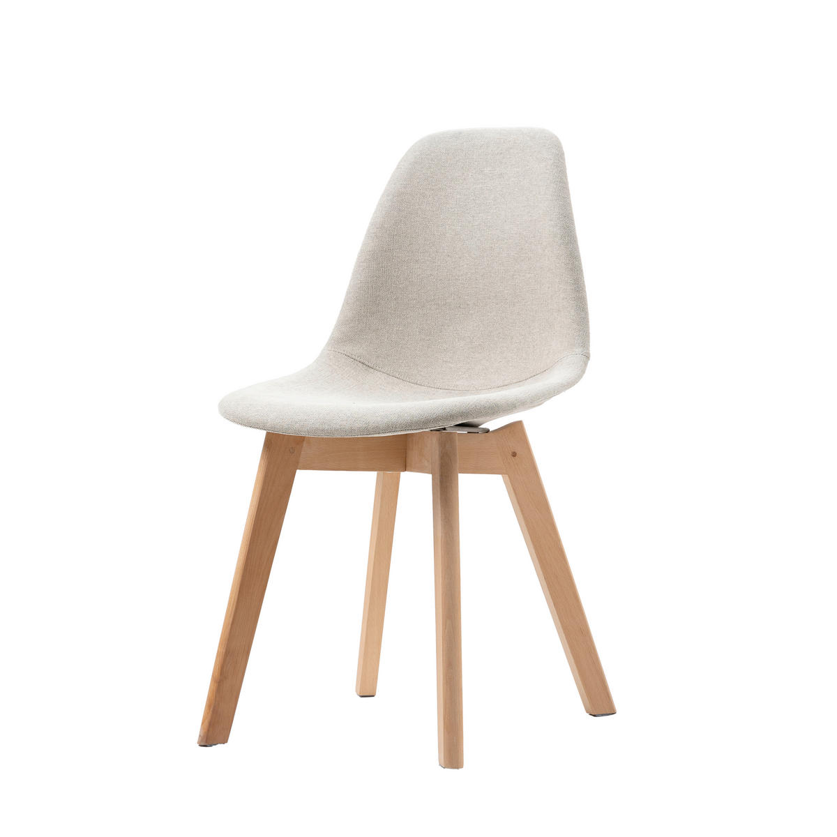 STUHL-SET 4 Stück  in Edelstahl  - Beige, MODERN, Holz/Kunststoff (47/83/53cm) - MID.YOU