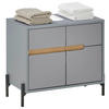 WASCHBECKENUNTERSCHRANK 60/55/35 cm  - Eichefarben/Hellgrau, Basics, Holzwerkstoff/Metall (60/55/35cm) - MID.YOU