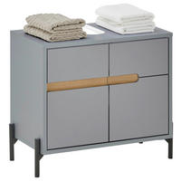 WASCHBECKENUNTERSCHRANK 60/55/35 cm  - Eichefarben/Hellgrau, Basics, Holzwerkstoff/Metall (60/55/35cm) - MID.YOU
